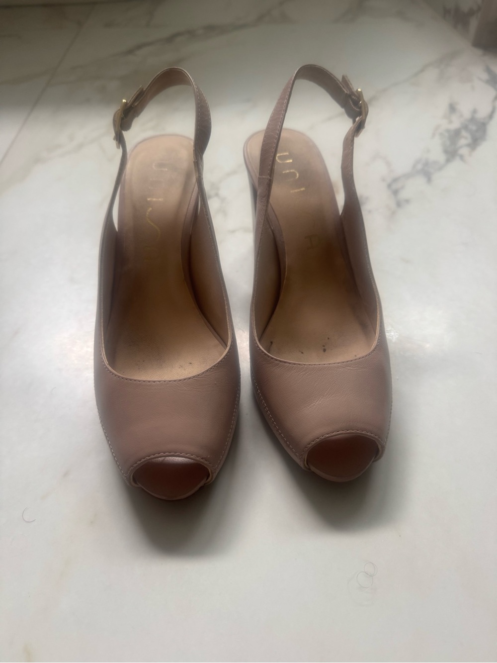 Unisa Blush Open-Toe Slingback Mules